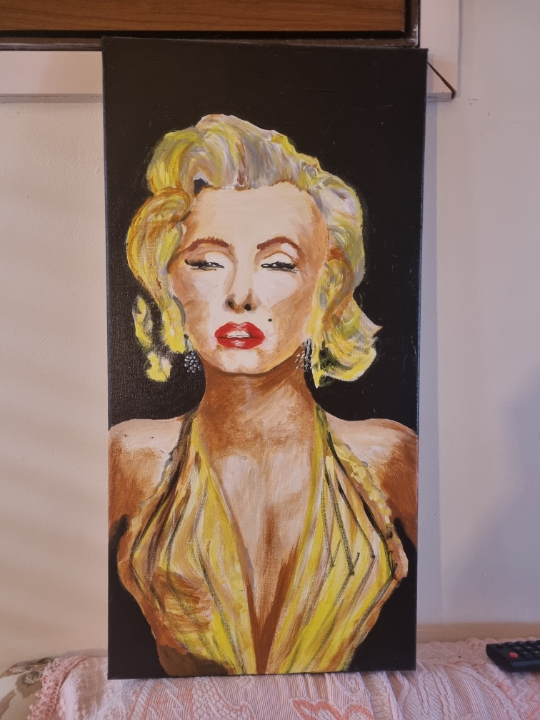 Golden Icon — rich gold and amber abstract pour painting