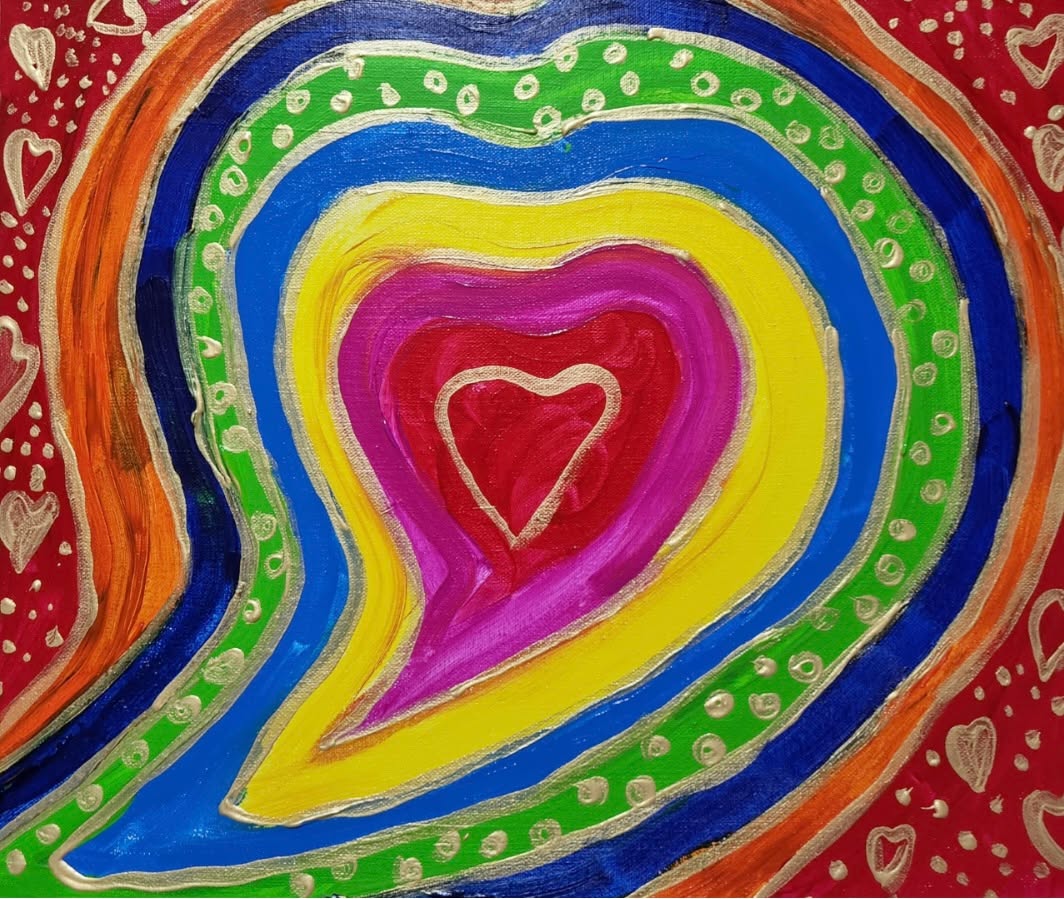 Heart of Colour â€” radiant heart-centred painting